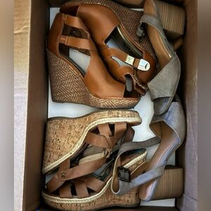 7 pair of wedges/heels size 7